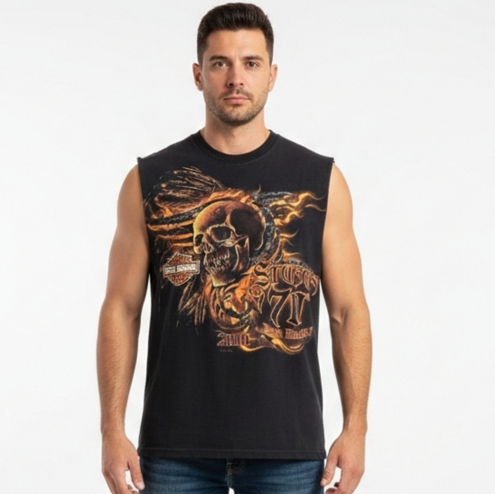 Harley Davidson Sturgis 70th Black Hills Rally Tank Top Size M 2010